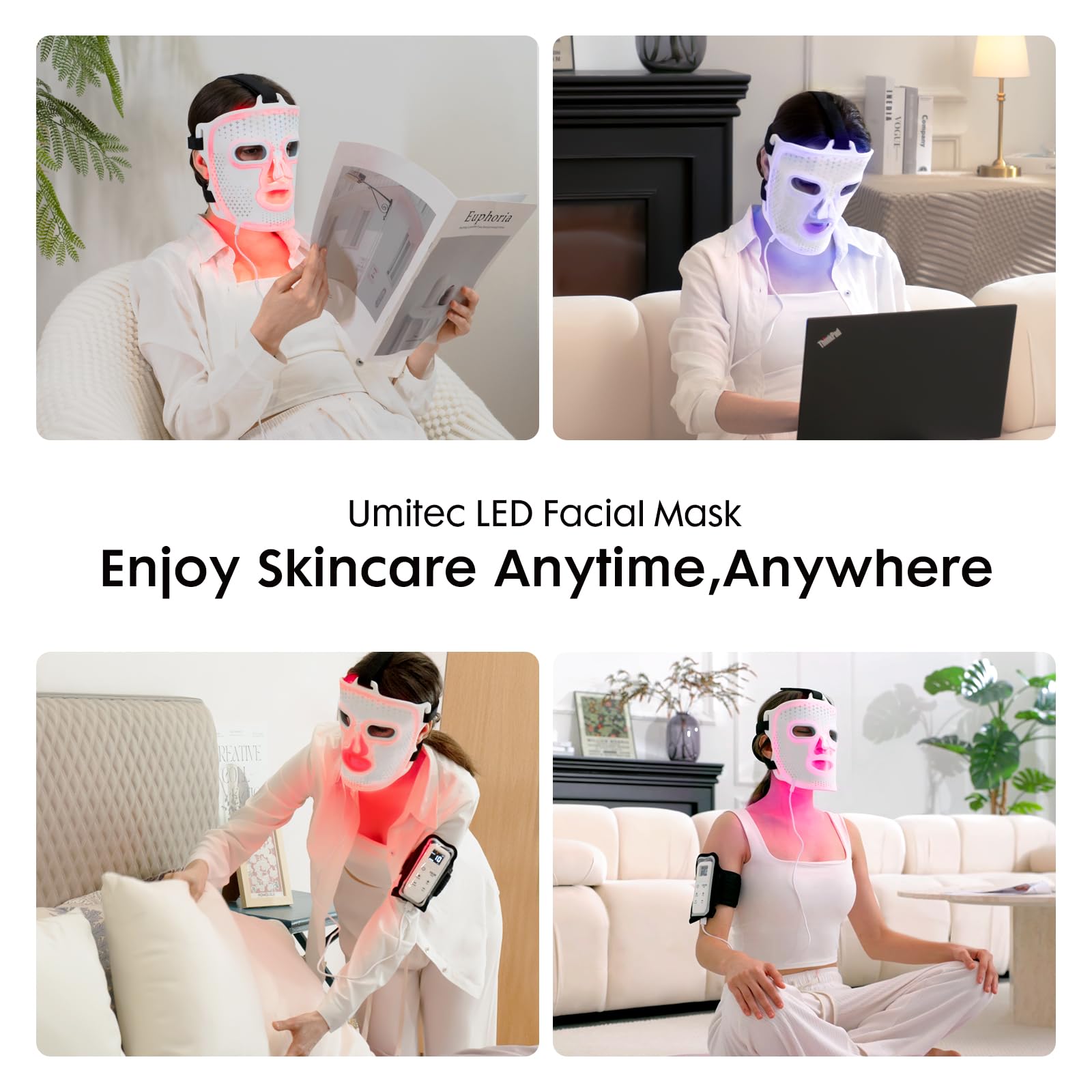 Umitec LED Face Mask portable design ideal for travel