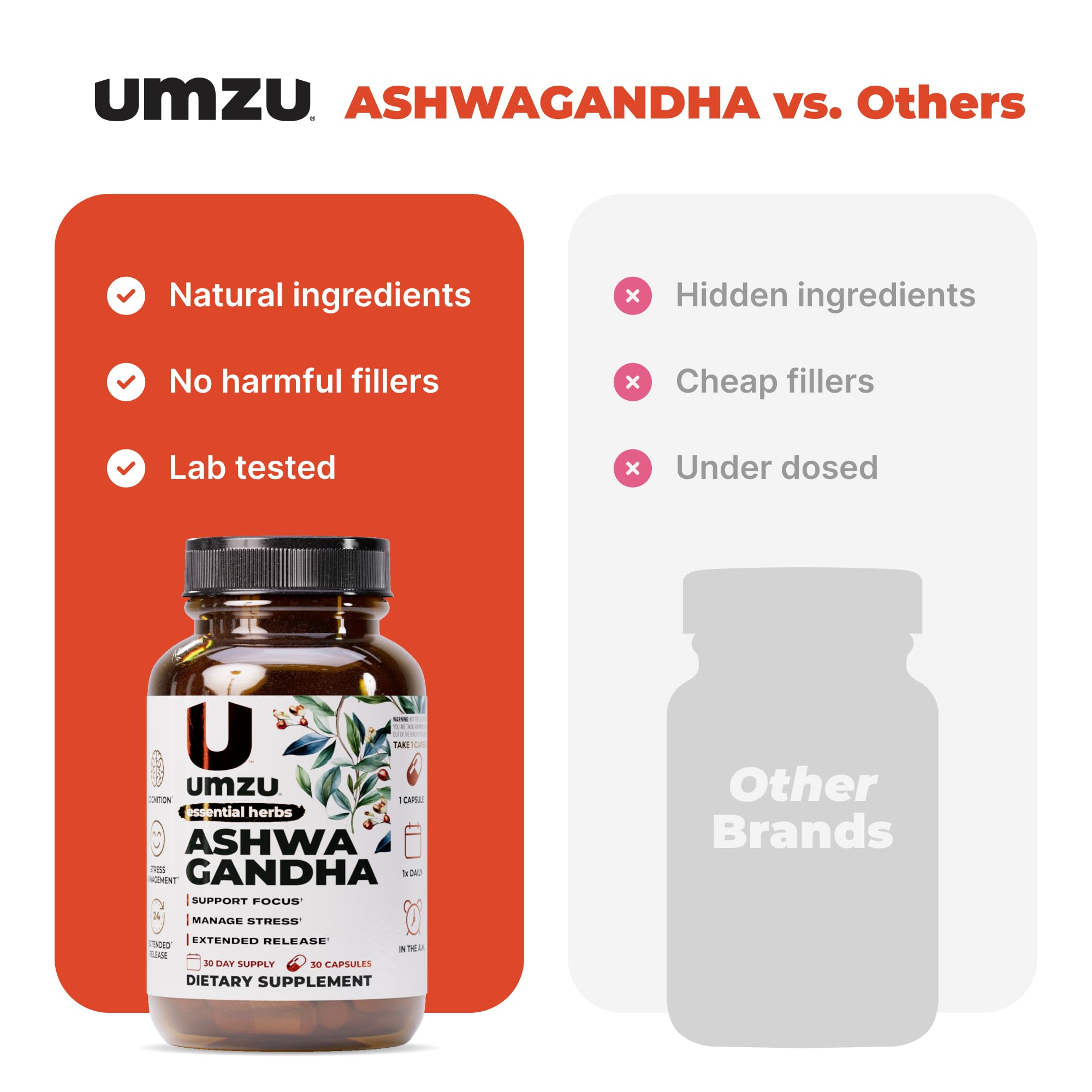 UMZU Ashwagandha on a desk during daily-use routine.