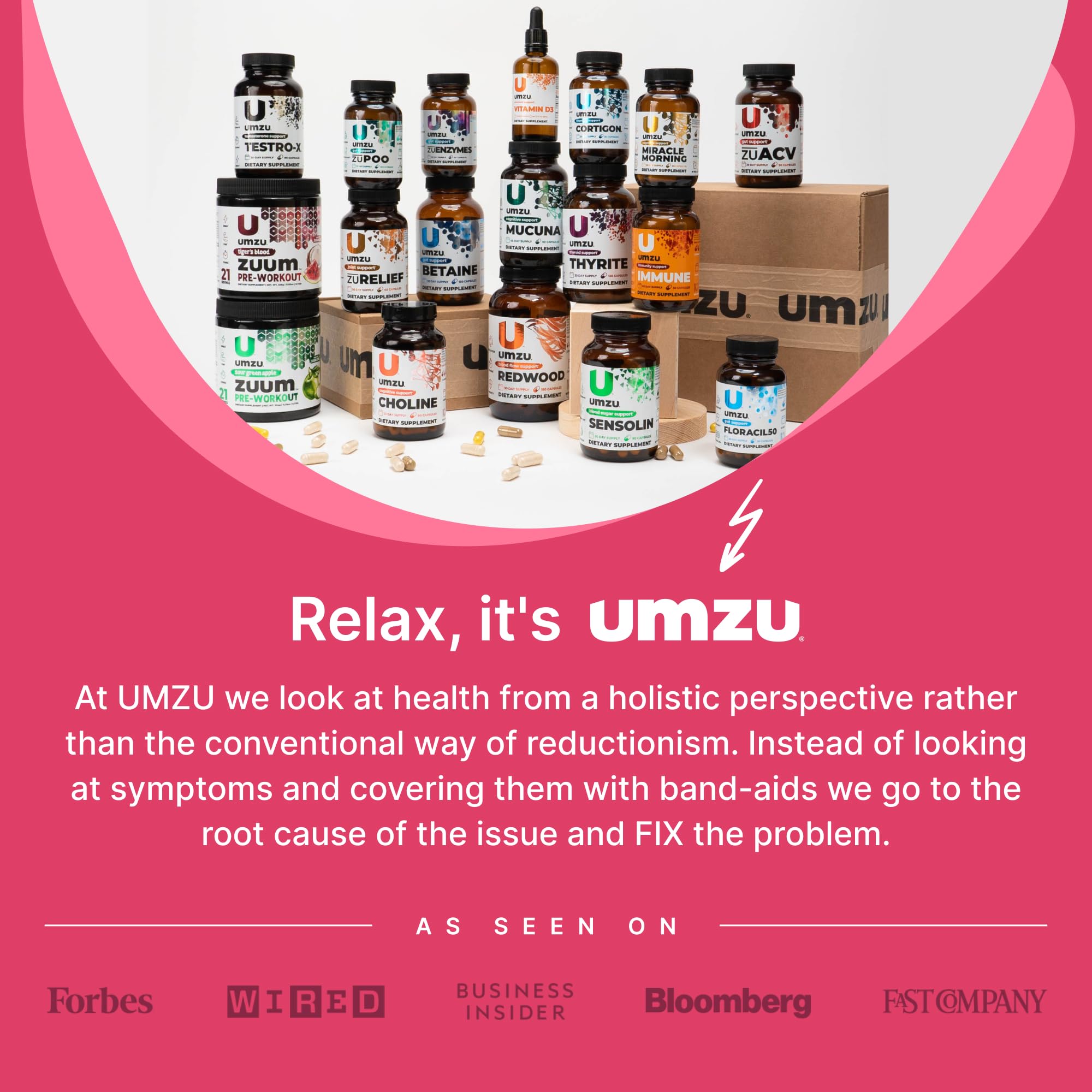 UMZU Daily B bottle on desk with pills dispensed