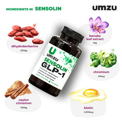 UMZU Sensolin bottle on desk in a wellness setup for daily use.