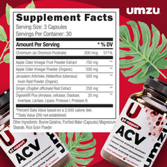 UMZU zuACV capsules aligned for daily routine, supporting gut balance