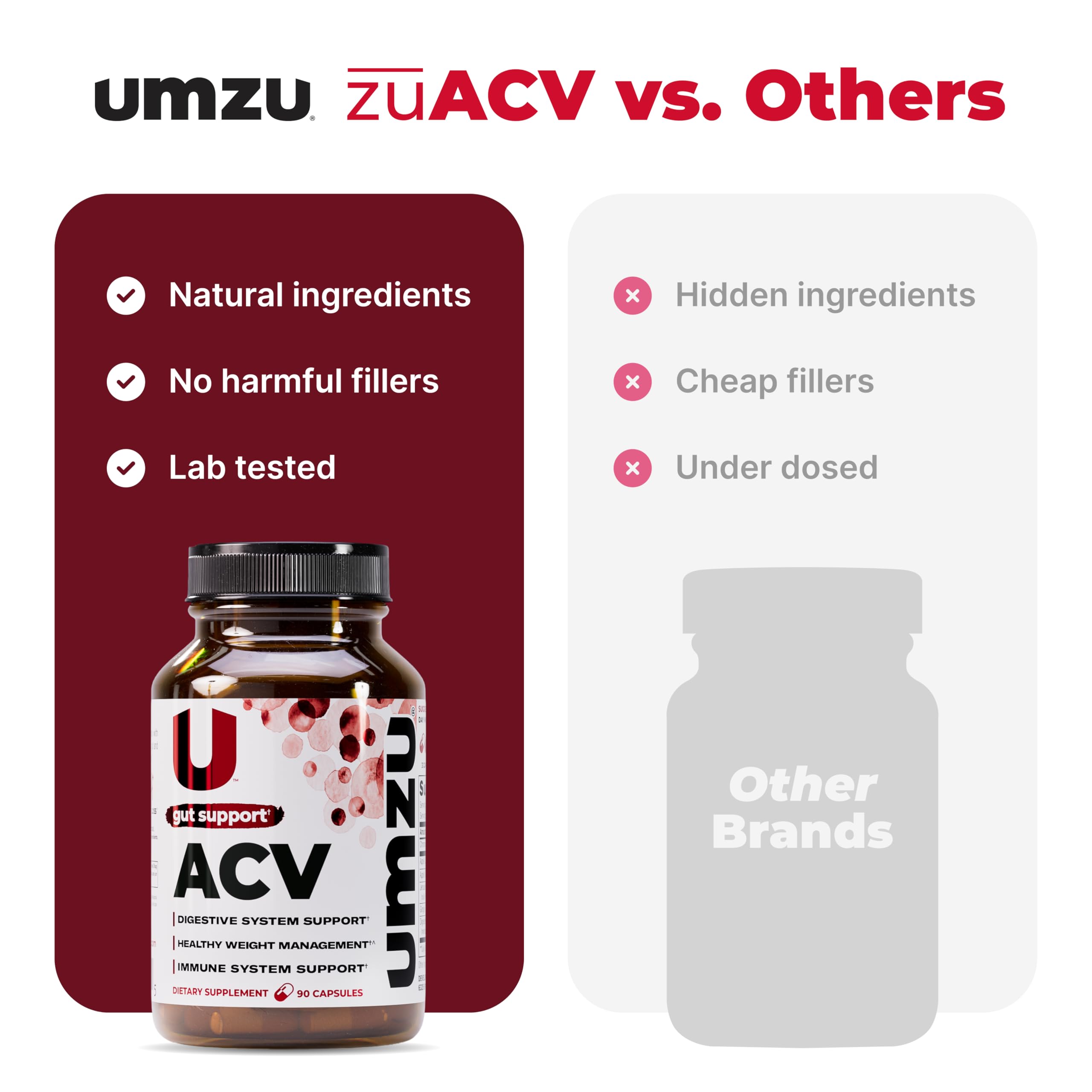 UMZU zuACV immunity support theme with capsule on natural light background