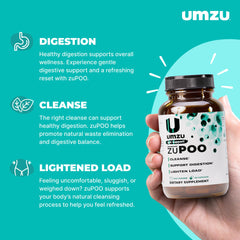 UMZU zuPOO capsules close-up, plant-based formula