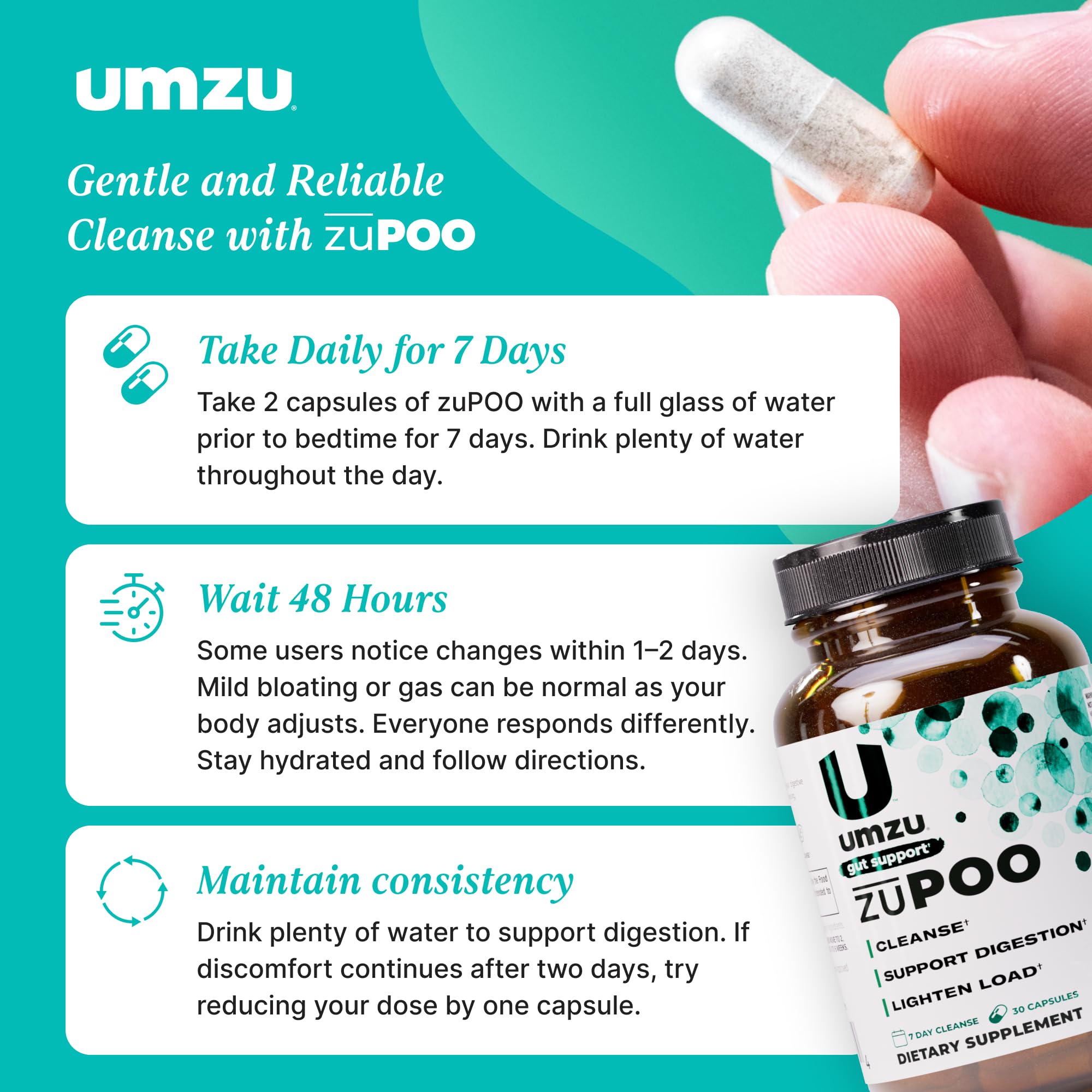 UMZU zuPOO fennel seed component aiding digestion