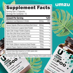 UMZU zuPOO magnesium citrate ingredient for gentle digestion