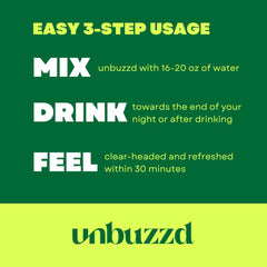 unbuzzd glass with lemon-lime drink showcasing vibrant flavor