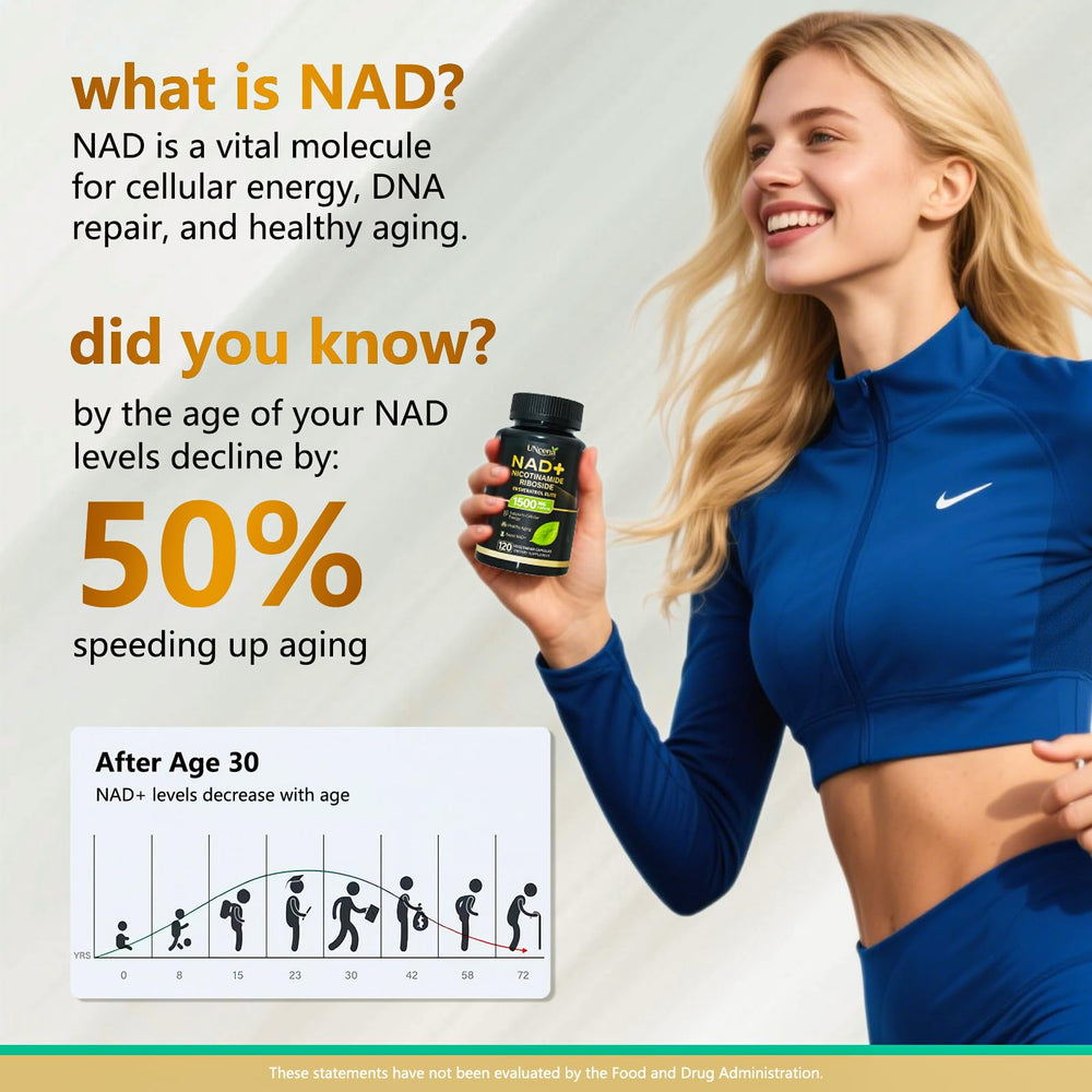 UNcena NAD label close-up highlighting NR and resveratrol ingredients for energy support