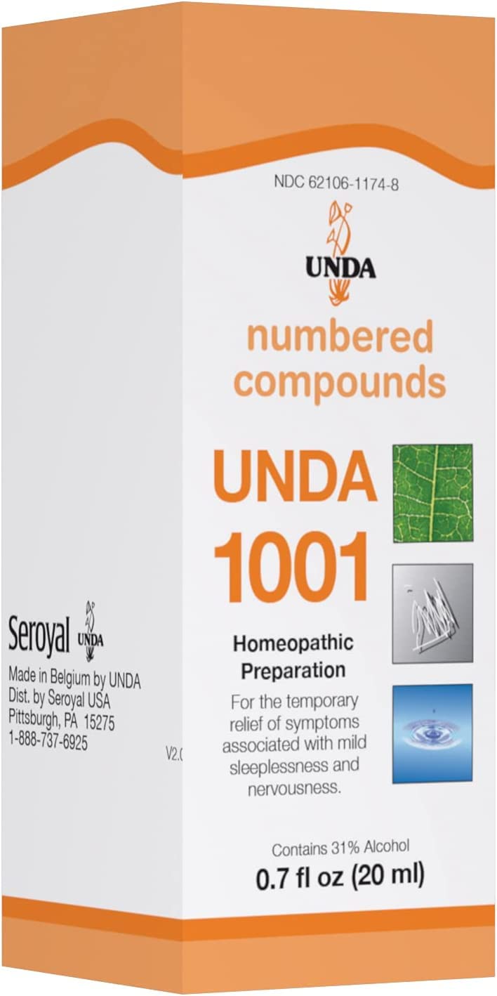 UNDA 1001 Numbered Compounds bottle for home use and gentle organ-oriented support