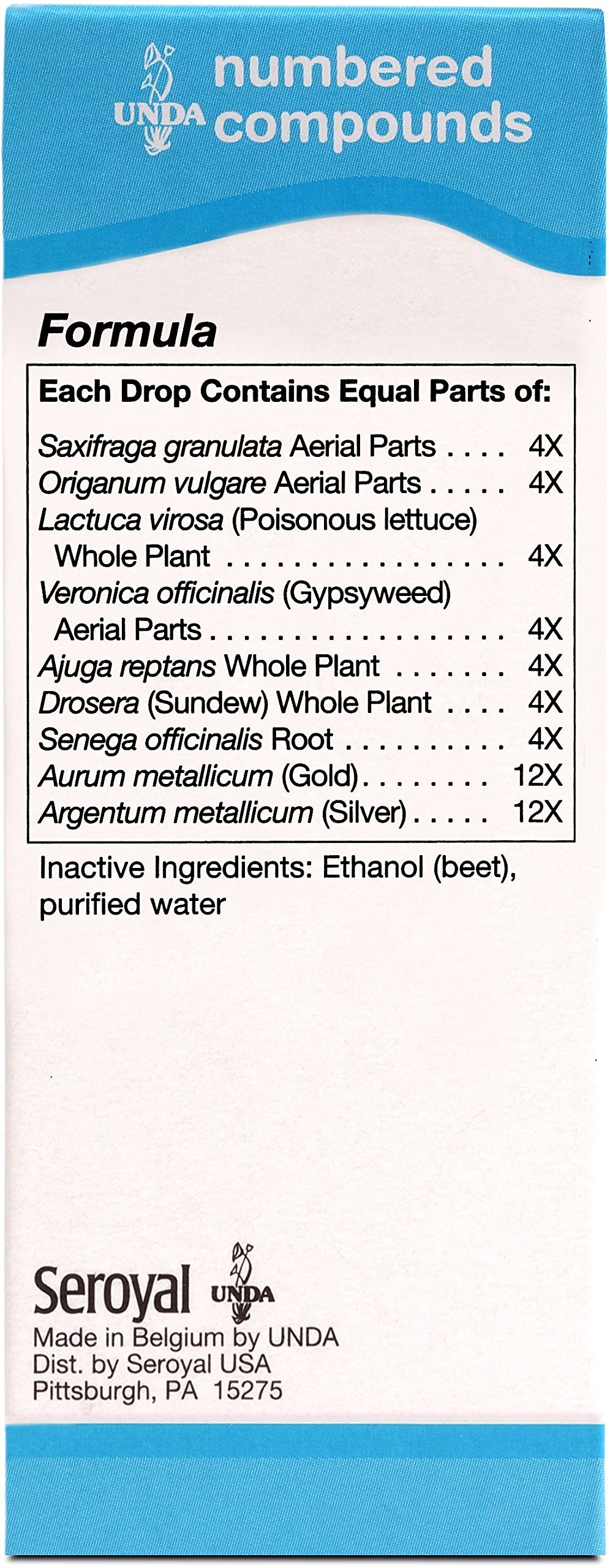 Close-up of UNDA 16 Numbered Compounds dropper showing easy dosing