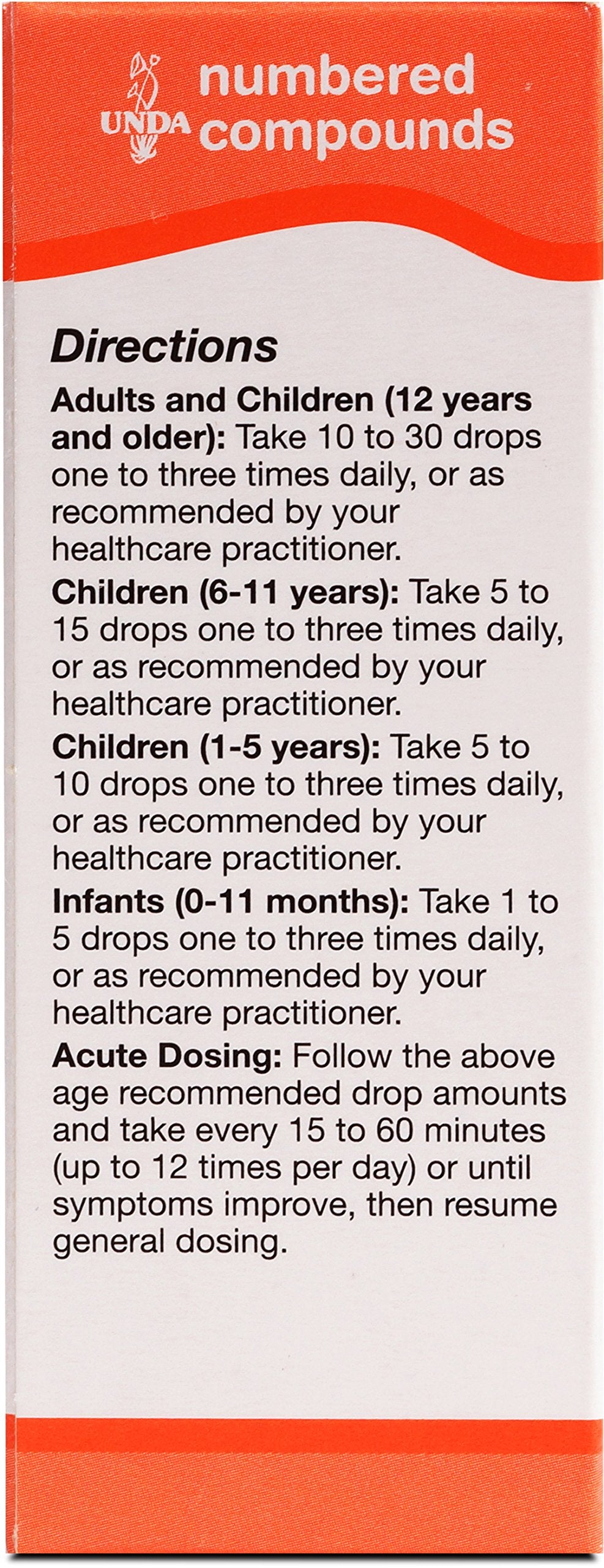UNDA 210 Numbered Compounds vial image demonstrates easy dosing in daily routine.