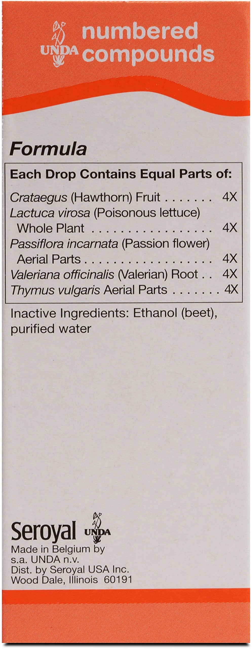 UNDA 219 Numbered Compounds bottle pour showing easy dispensing for daily wellness routine.
