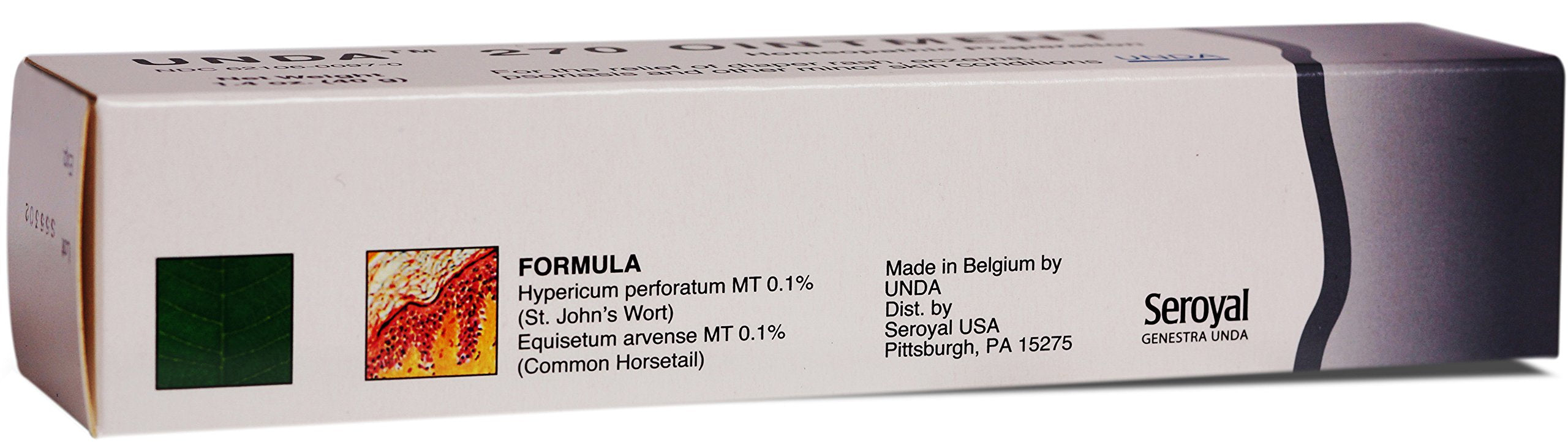 Applying UNDA 270 Ointment to skin as part of a routine.