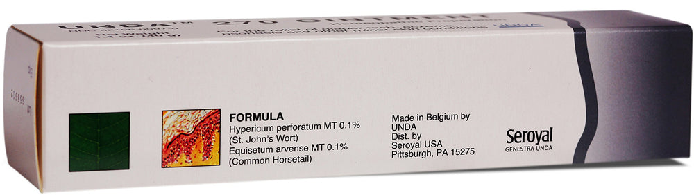 Applying UNDA 270 Ointment to skin as part of a routine.