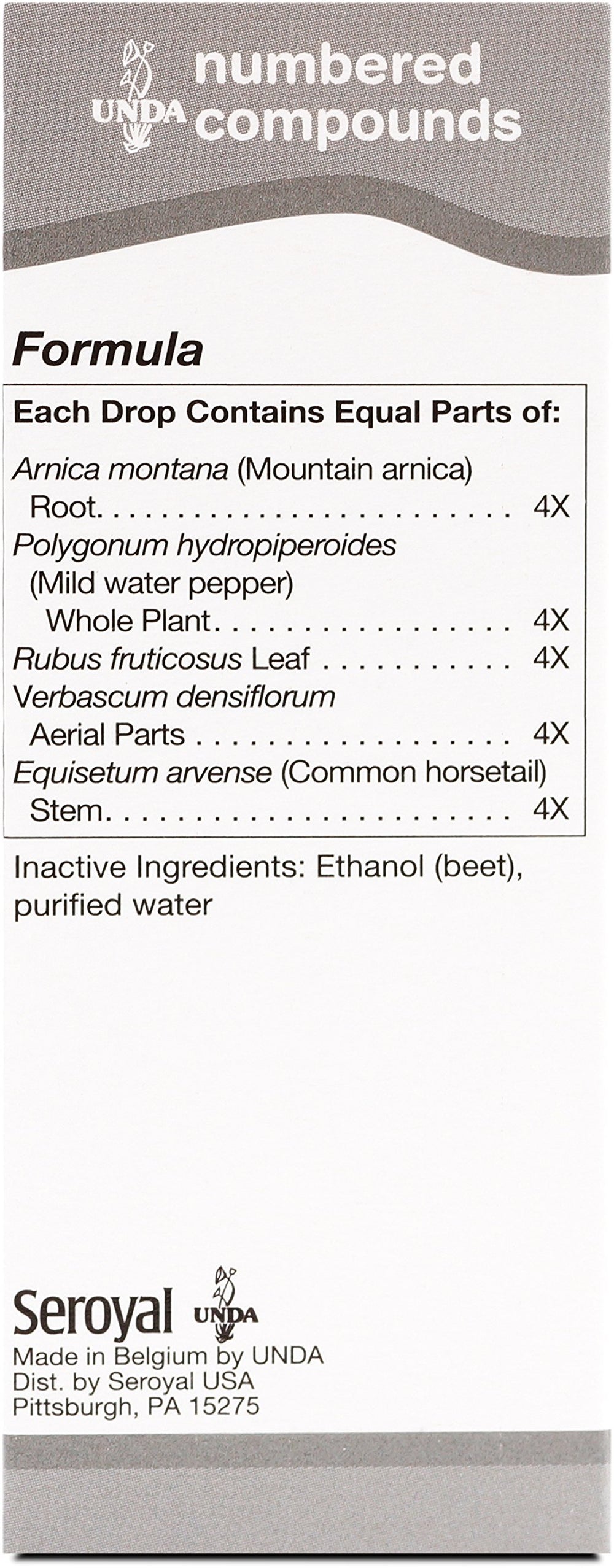 UNDA 273 bottle with dropper for convenient daily homeopathic use