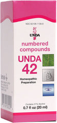UNDA 42 Numbered Compounds bottle close-up for holistic support and organotropic action.