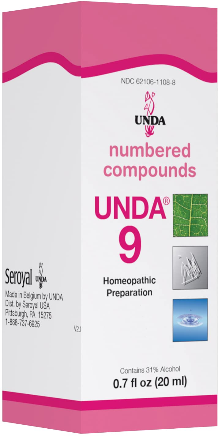 UNDA 9 numbered compounds bottle for home use supporting wellness routines