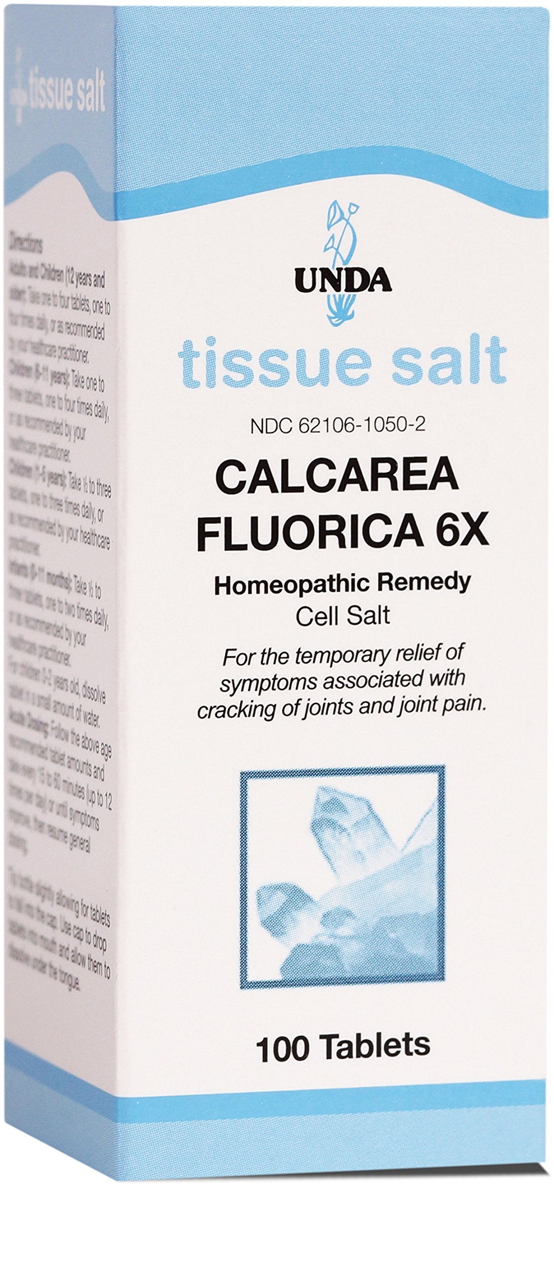 UNDA Calcarea Fluorica 6X tablets in bottle support daily joint comfort.