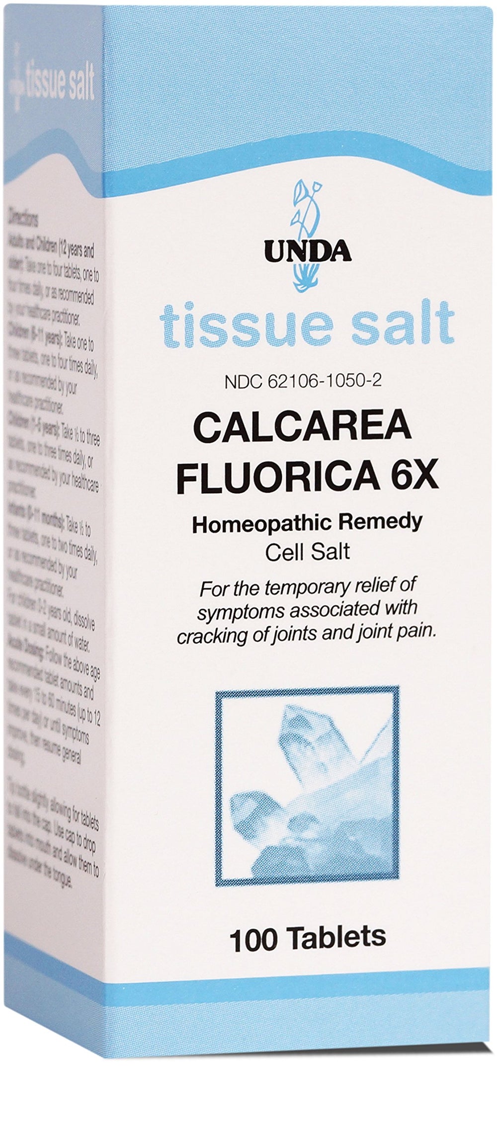 UNDA Calcarea Fluorica 6X tablets in bottle support daily joint comfort.