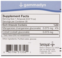 UNDA Gammadyn Mn-Co ampoules pack ready for easy daily dosing
