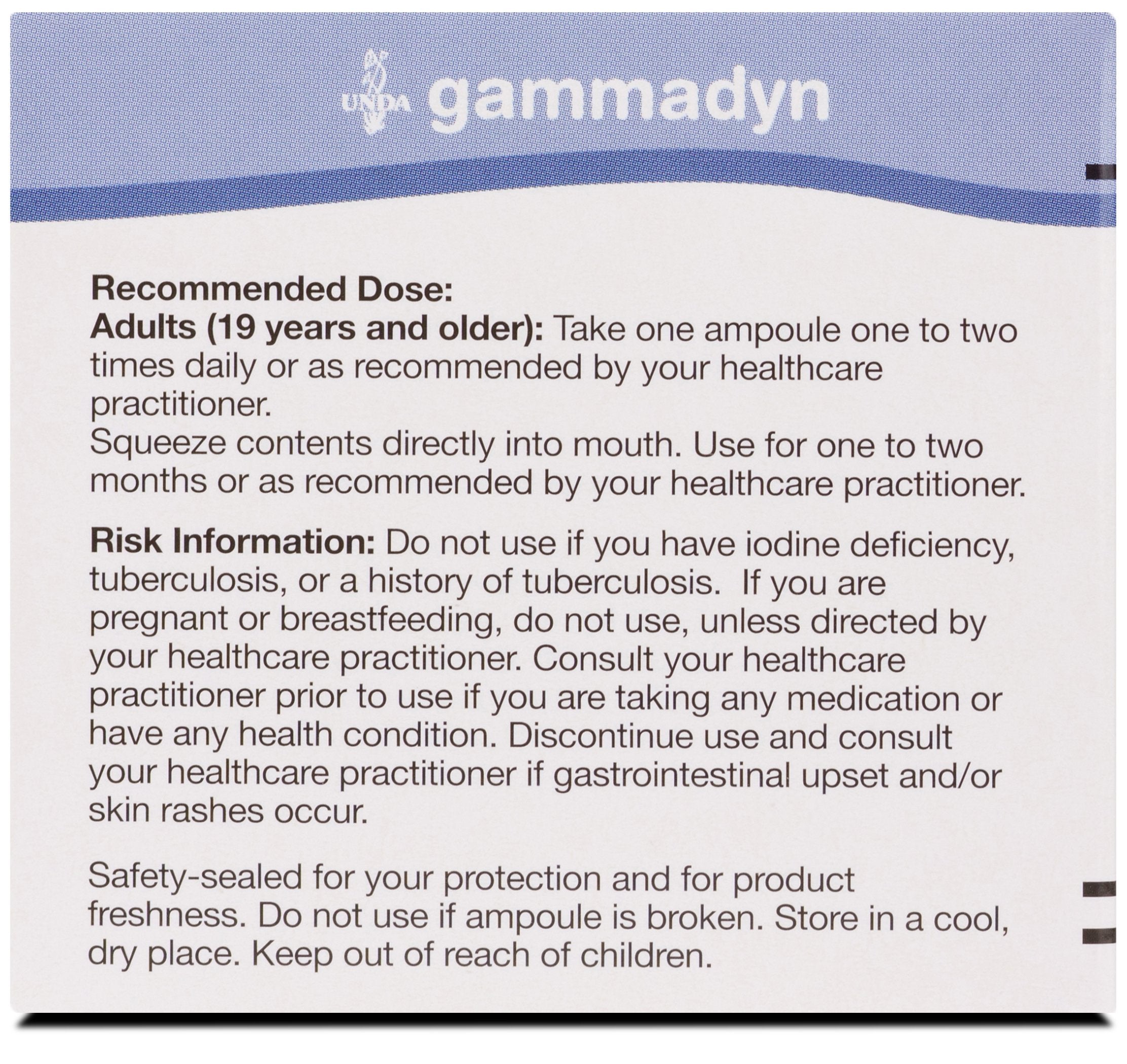 UNDA Gammadyn Mn-Co label and packaging detail