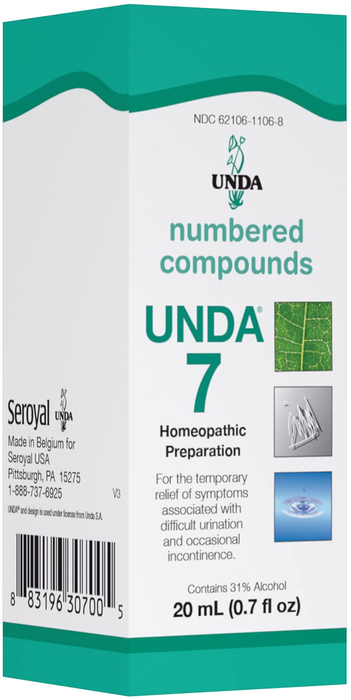 UNDA Numbered Compounds bottle on a clean shelf for daily wellness routines.