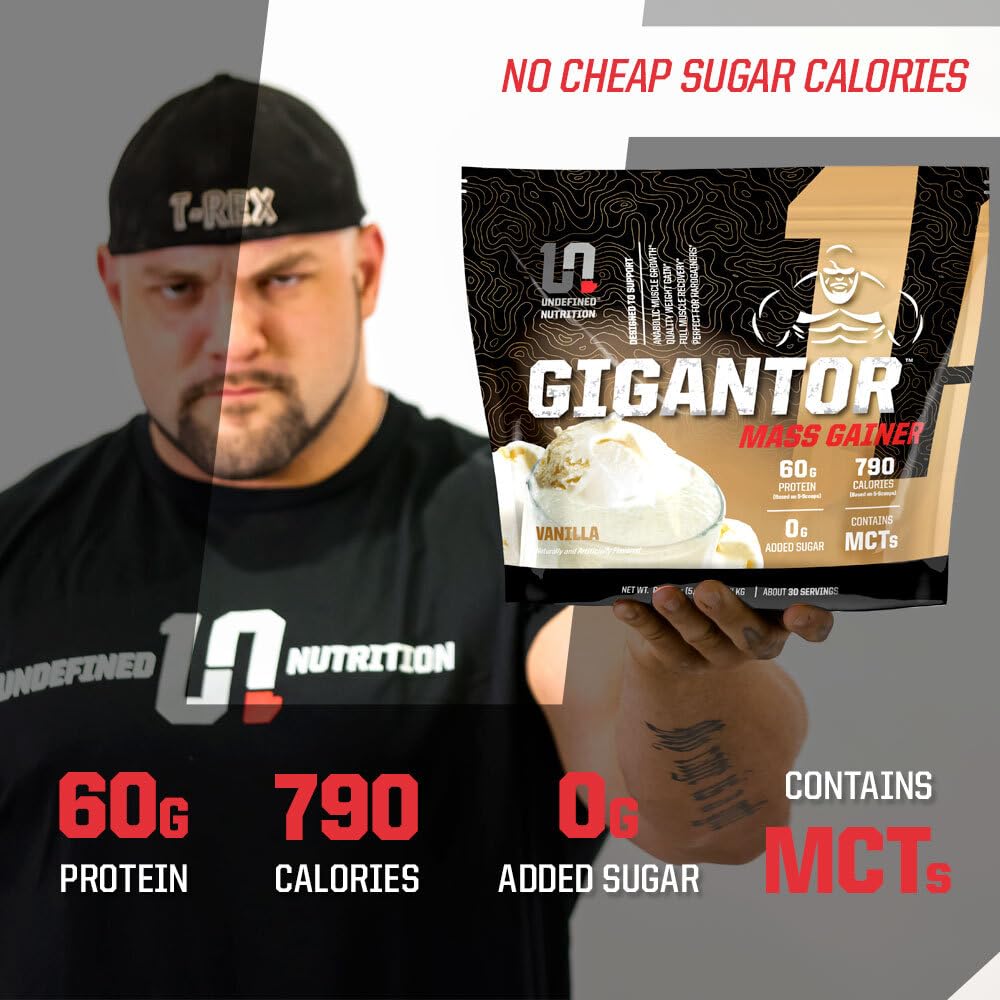 Serving size on Gigantor label highlights 790 calories.
