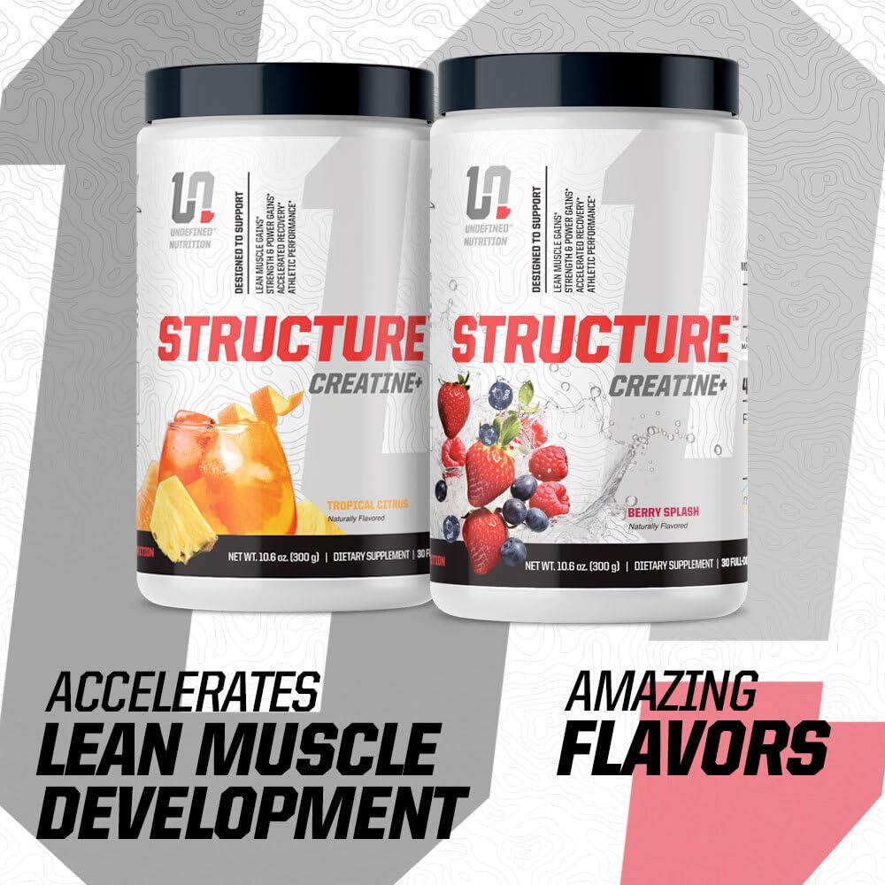 Undefined Nutrition Structure Creatine Plus scoop illustrates exact serving.
