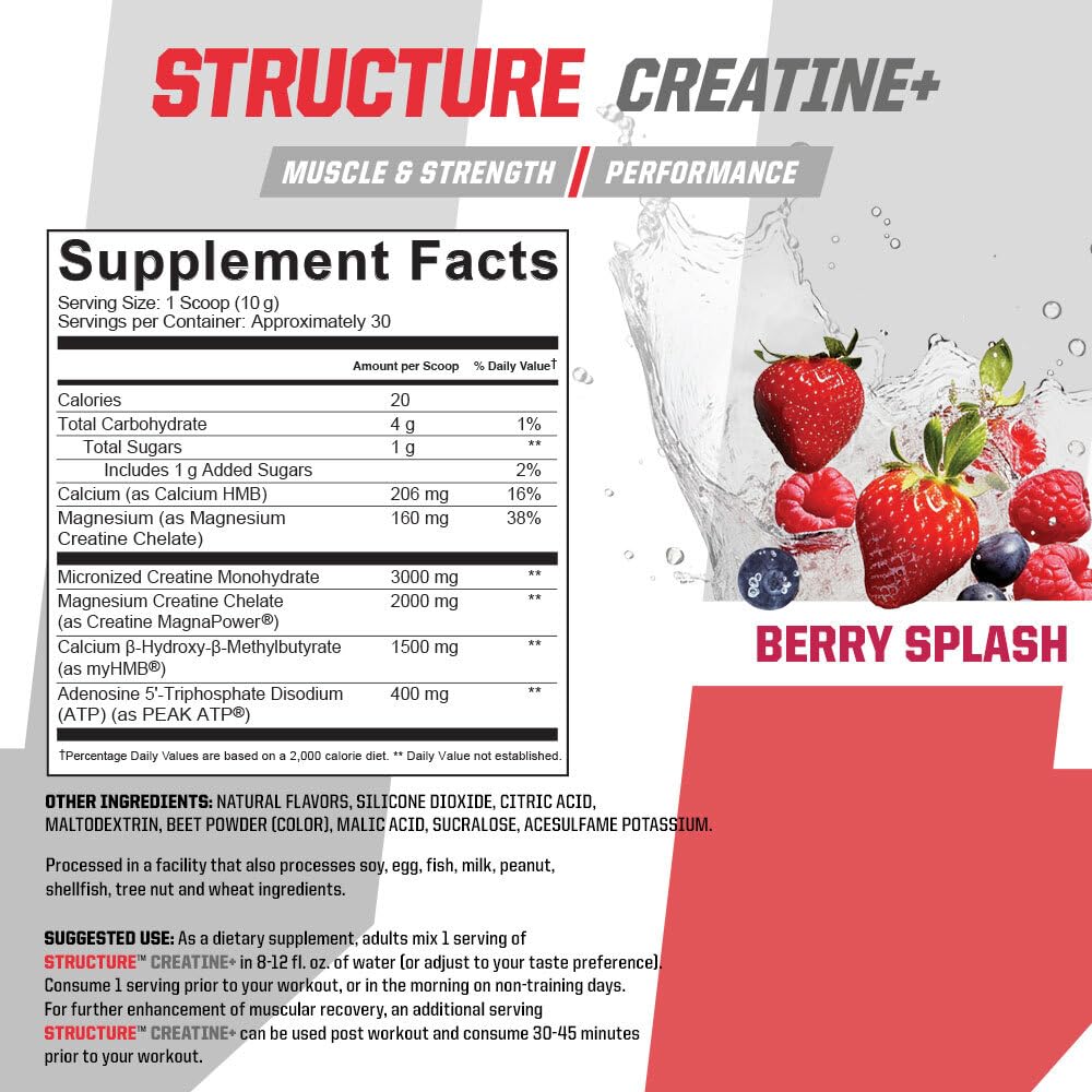 Undefined Nutrition Structure Creatine+ scoop shows a measured serving for fueling workouts