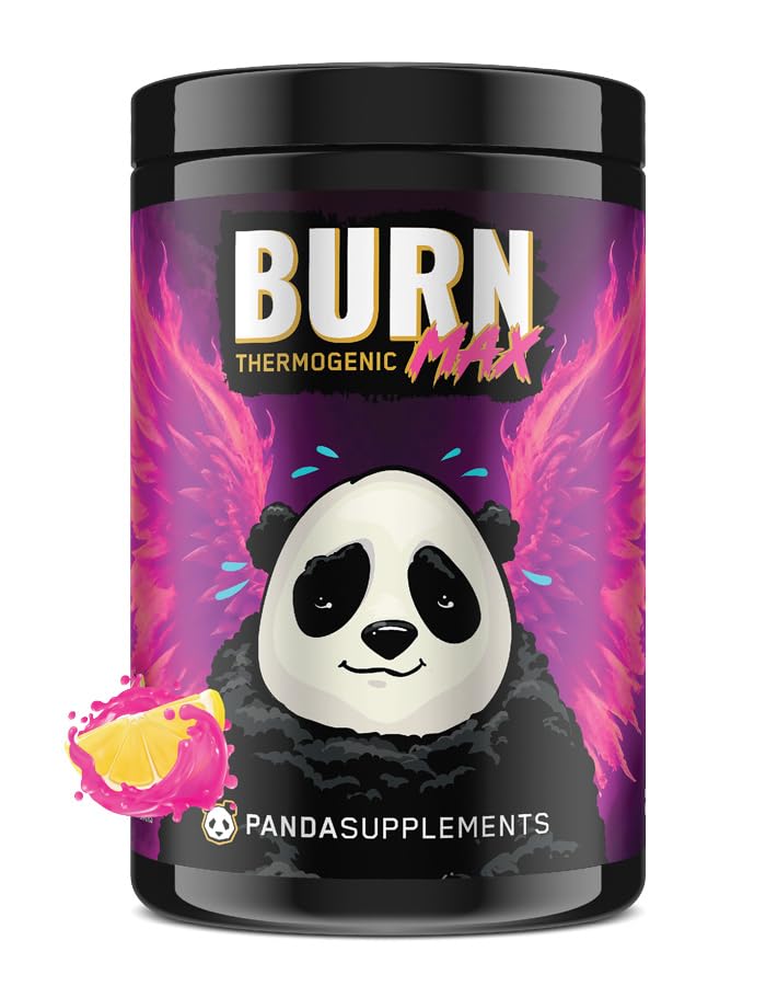 Underground Bio Labs Panda Burn Max bottle in pink lemonade energizes workouts and focus.