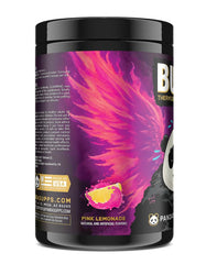 Close-up of Panda Burn Max label highlights potent energy and focus ingredients.