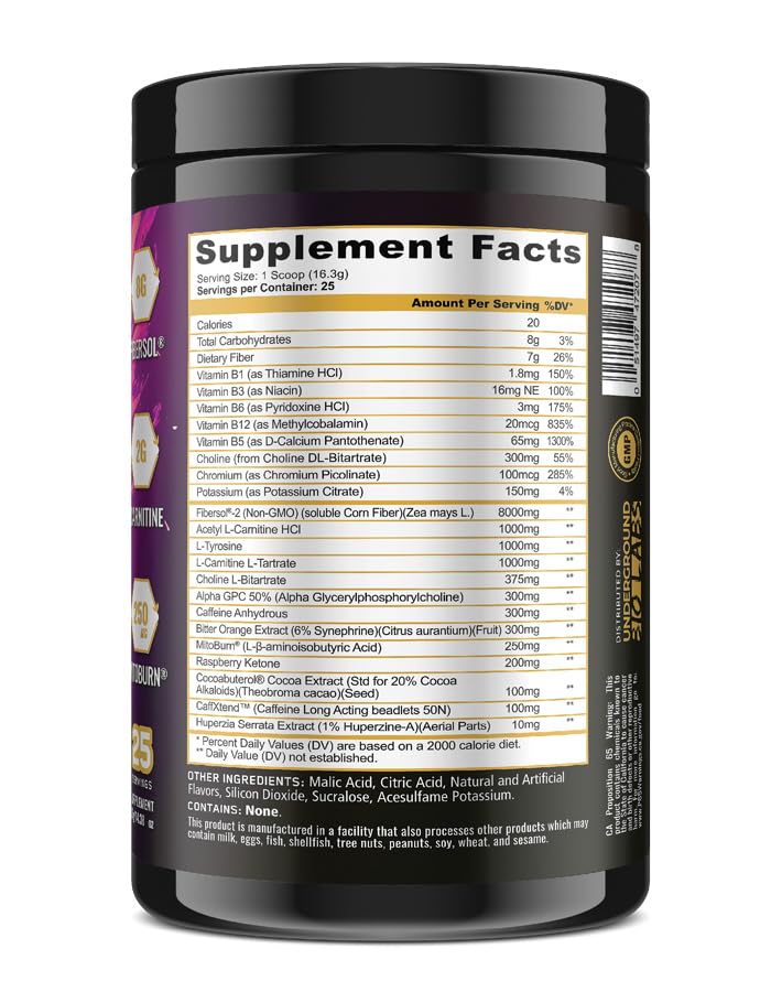 Serving scoop with pink lemonade powder ready for cardio or lifting.