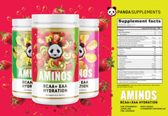 Panda Supps Aminos hydration electrolytes support balanced fluids during workouts.