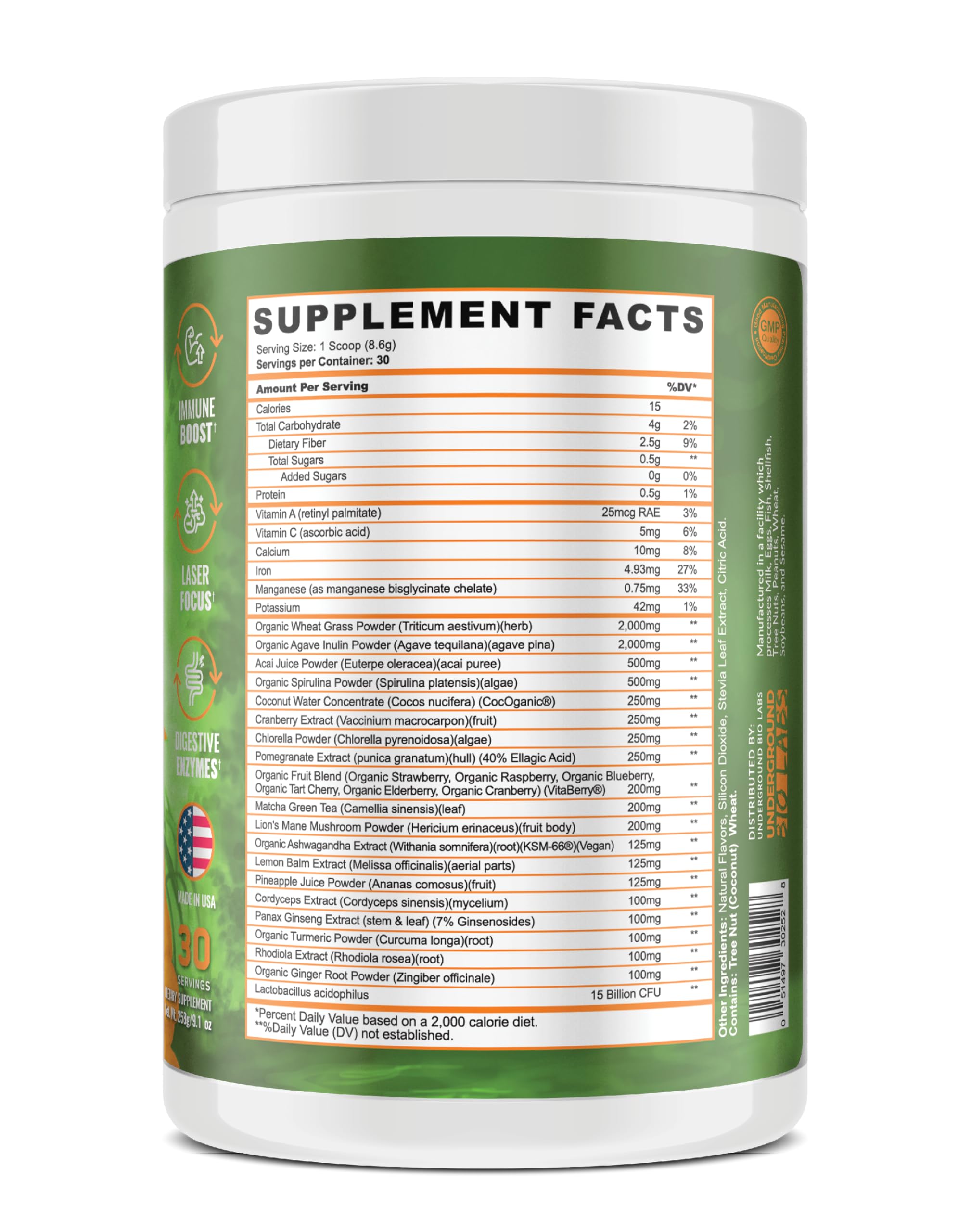 Mushroom lineup including Lion's Mane for cognitive support in Panda Supps
