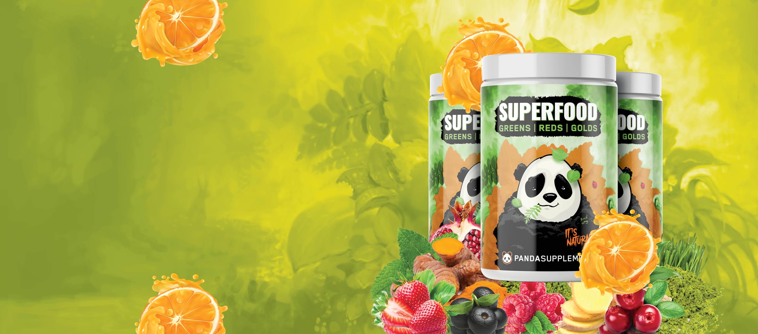 Panda Supps Pineapple Greens serving scoop showing flavor and use