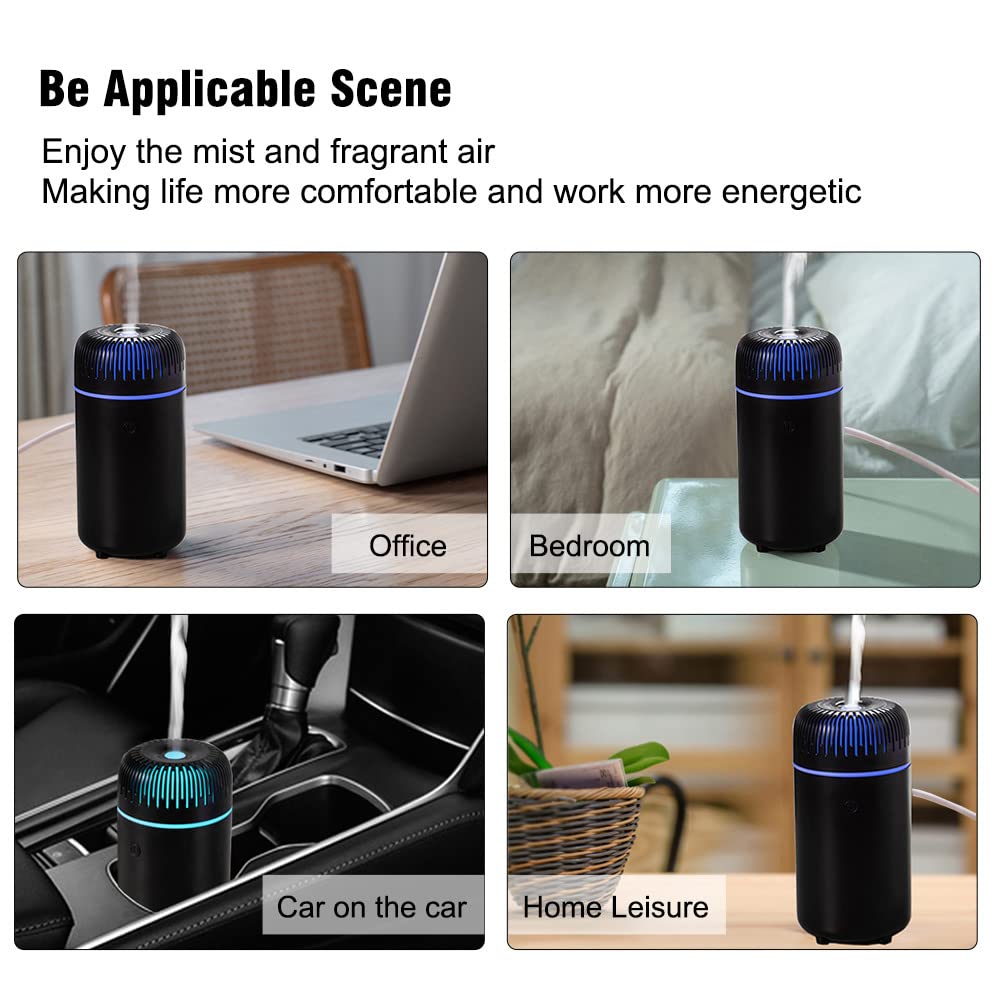 Unee Car Diffuser features a soft LED nightlight for ambient evenings