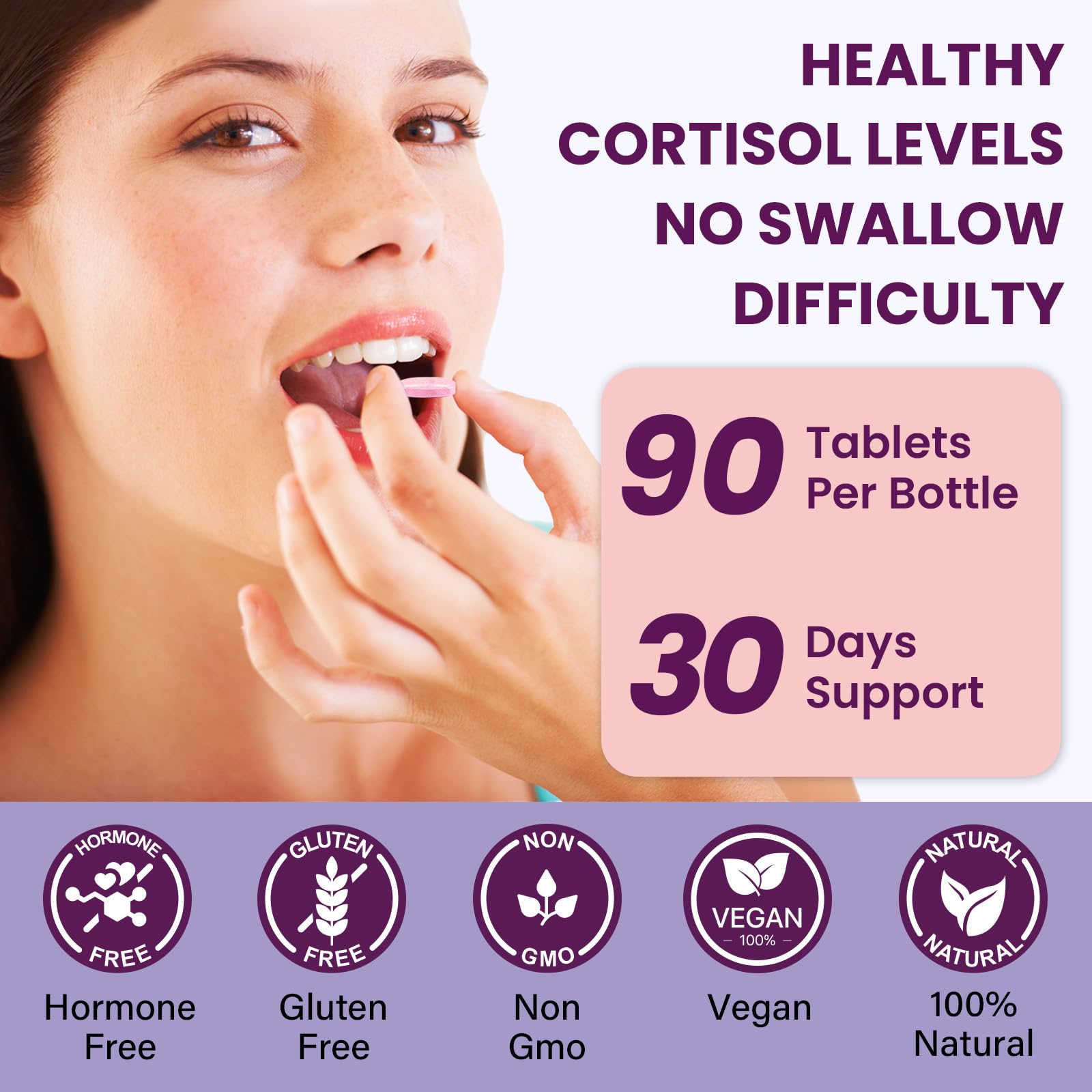 Uniisyunm Cortisol Supplements for Women probiotic blend supports gut mood synergy.