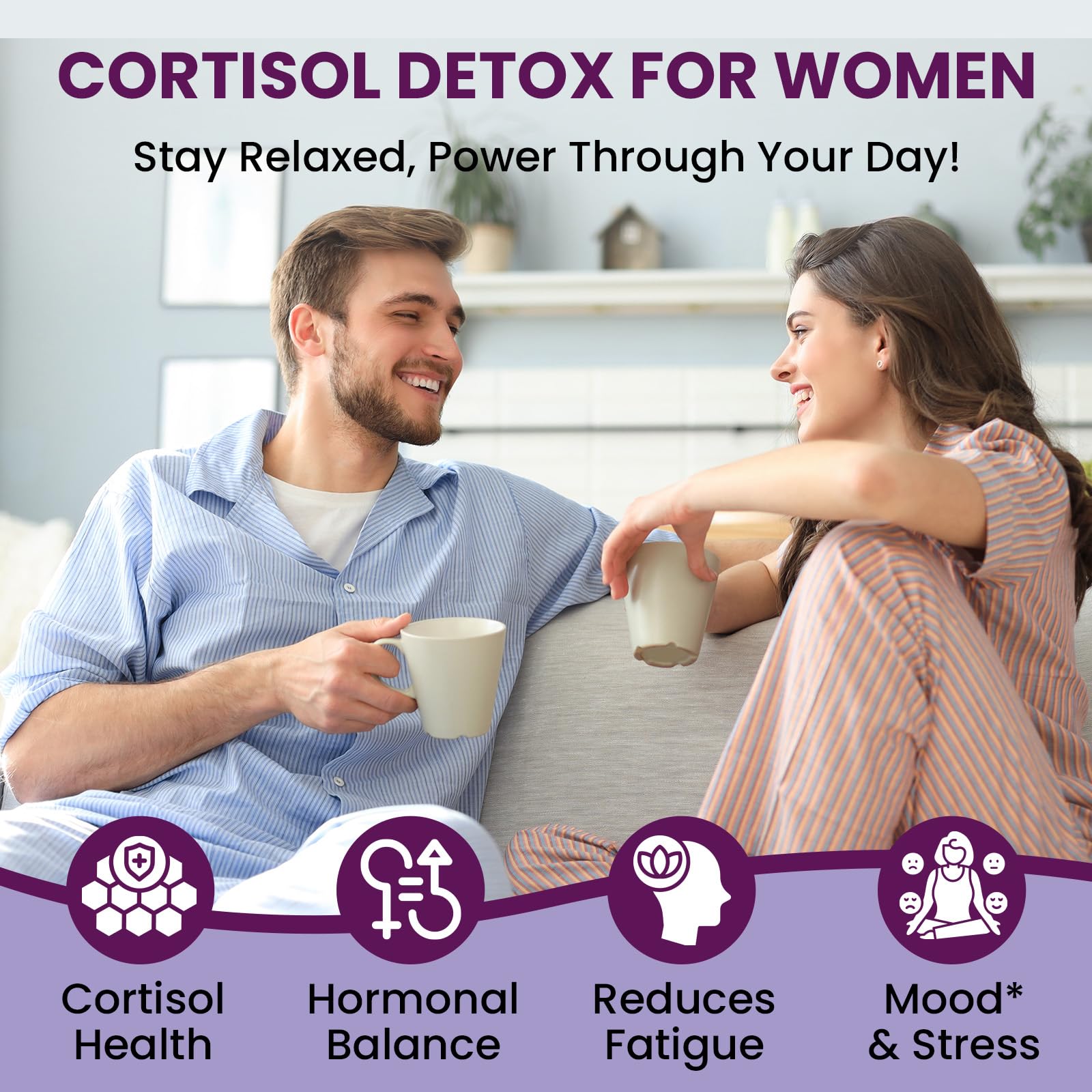 Uniisyunm Cortisol Supplements for Women vegan non GMO gluten free formula label.