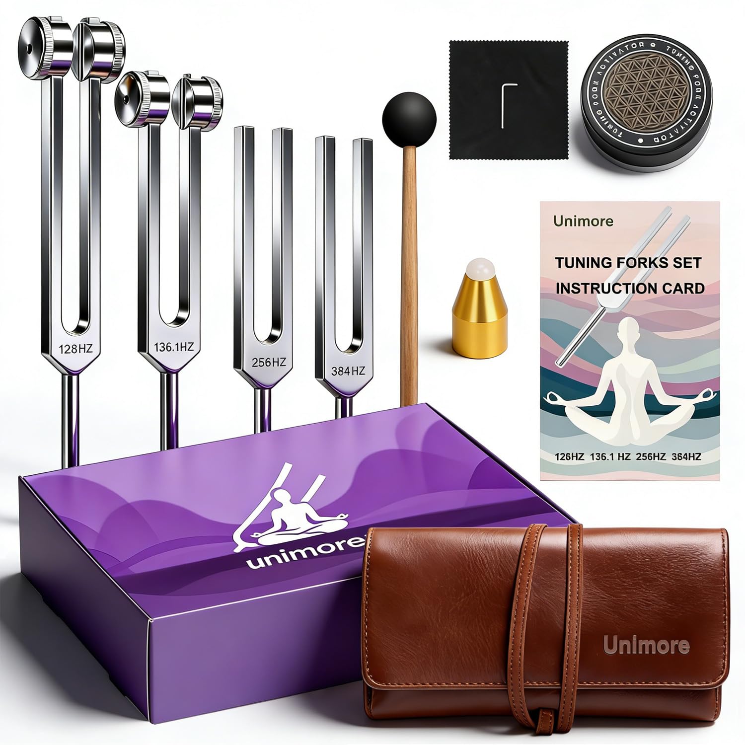 Unimore 128 Hz tuning fork (Otto) for meditation and muscle relaxation.