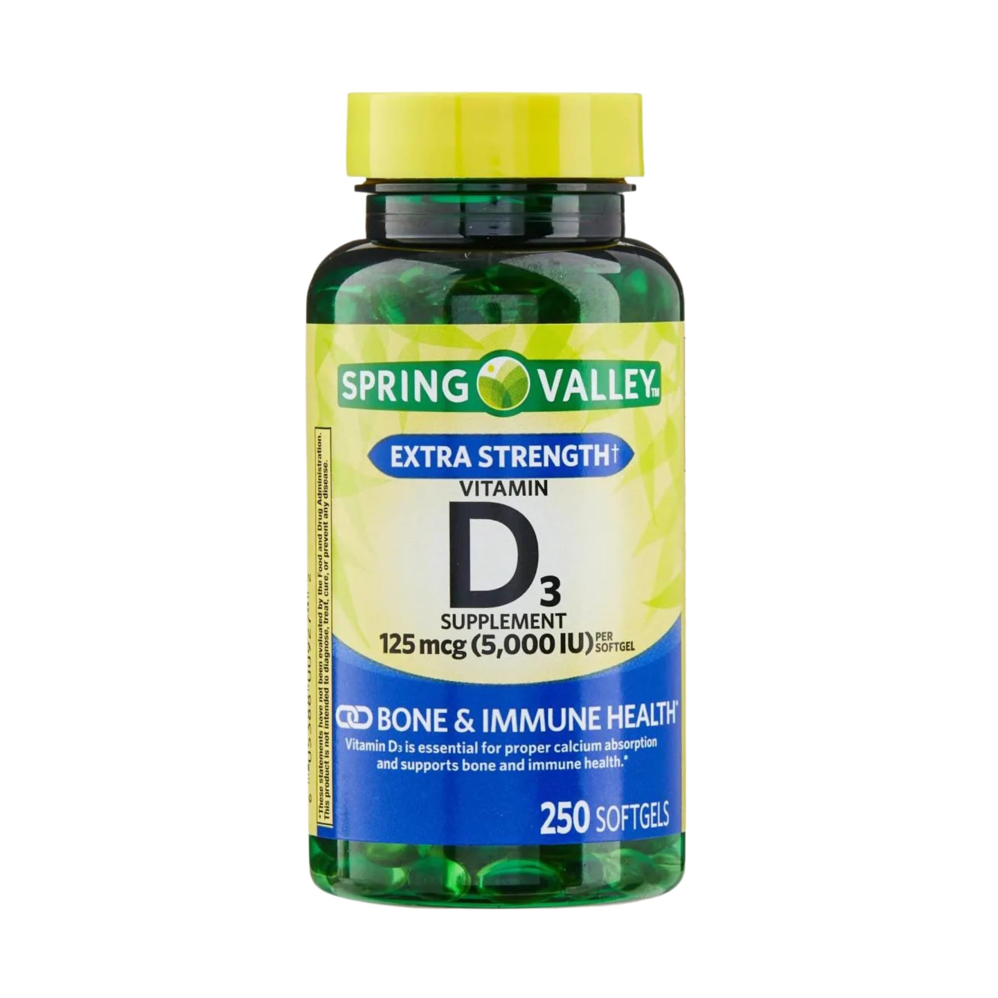 Unique Bundle Store Vitamin D3 softgel bottle for daily bone and immune support