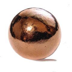 Unique Metals Pure Copper Sphere 1-1-8 inch, full view, elegant energy focal point for any space.