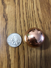 Unique Metals Pure Copper Sphere top view, energy radiating in all directions.