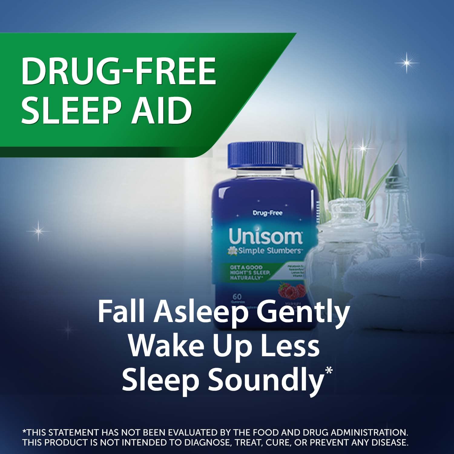 Unisom Simple Slumbers label showing 5 mg melatonin and botanicals.