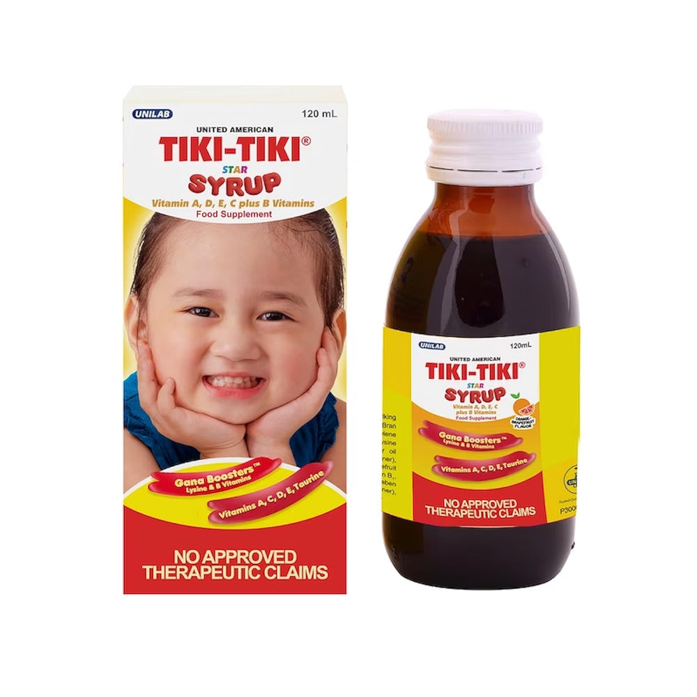 United American Tiki-Tiki Star Plus Syrup serving dish shows bright orange taste for kids