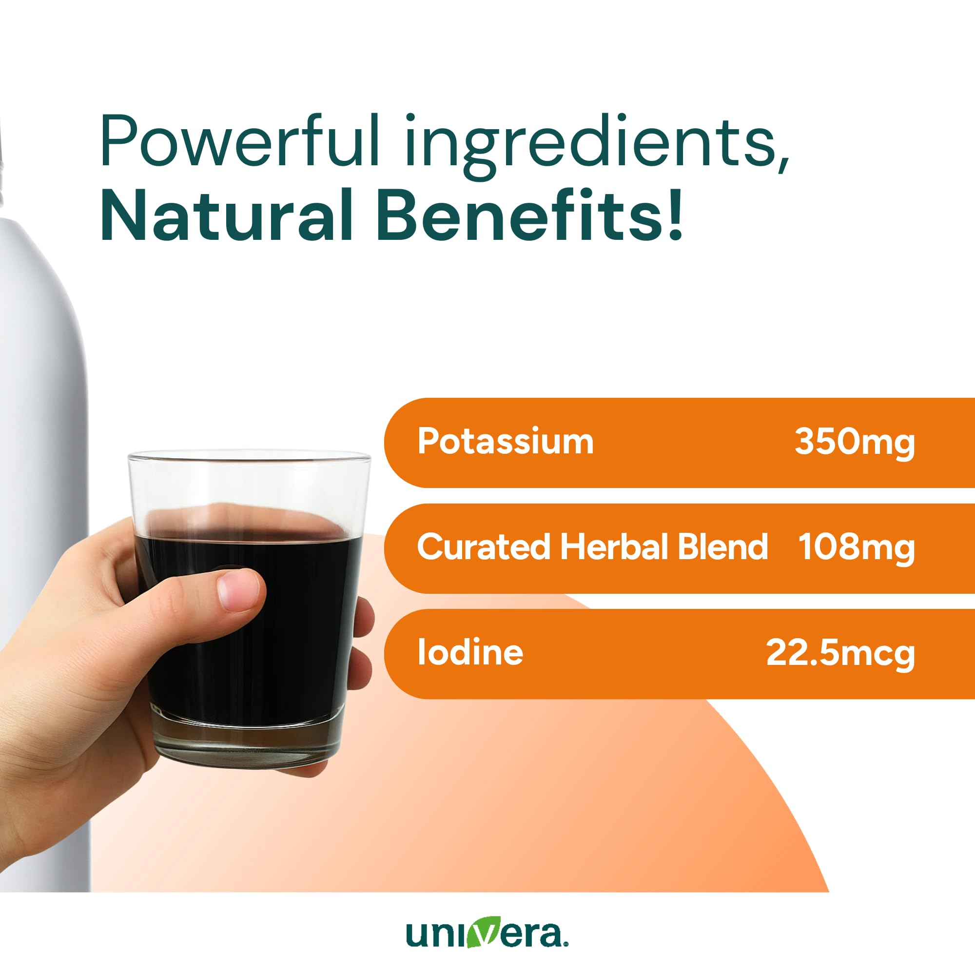Graphic of Univera km botanicals including chamomile and dandelion