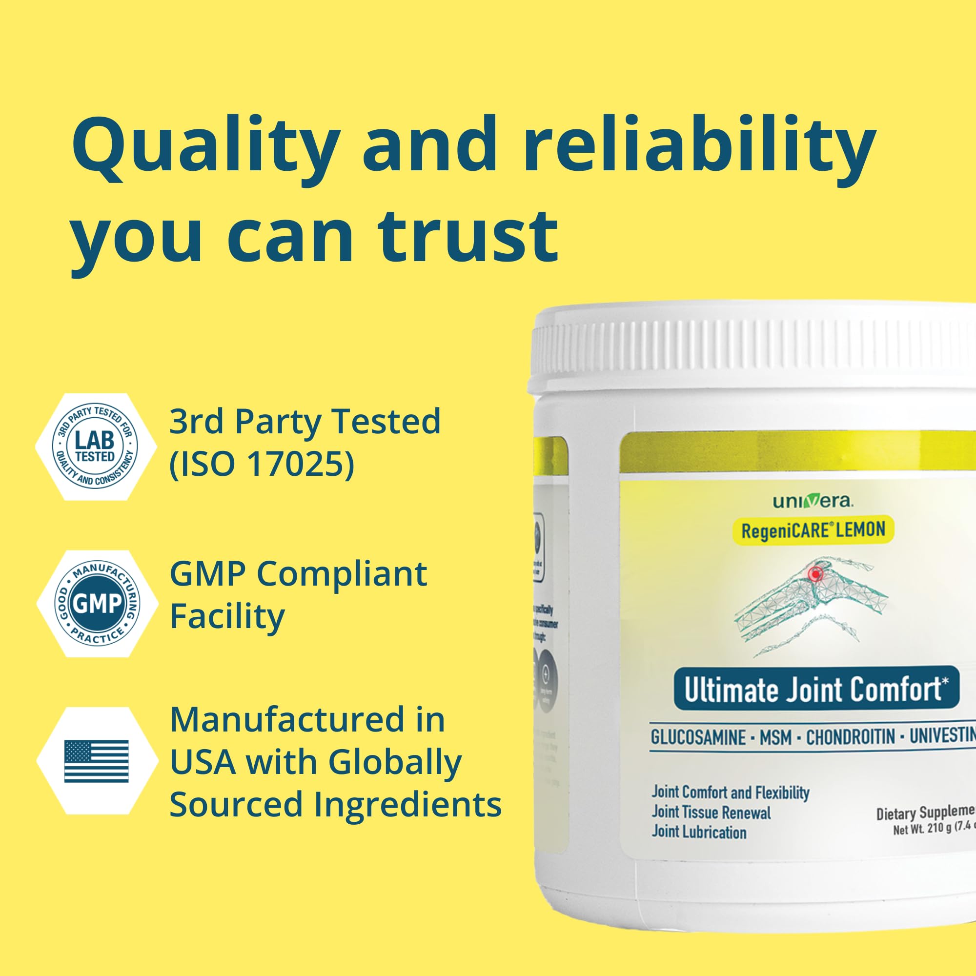 Label indicates 30-day supply of RegeniCARE for steady use