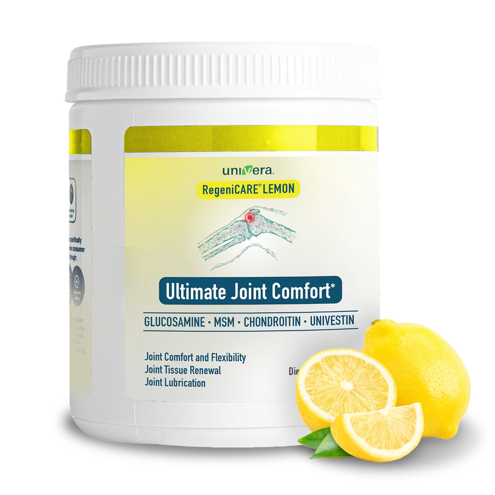 Univera RegeniCARE bottle with scoop for easy daily joint support