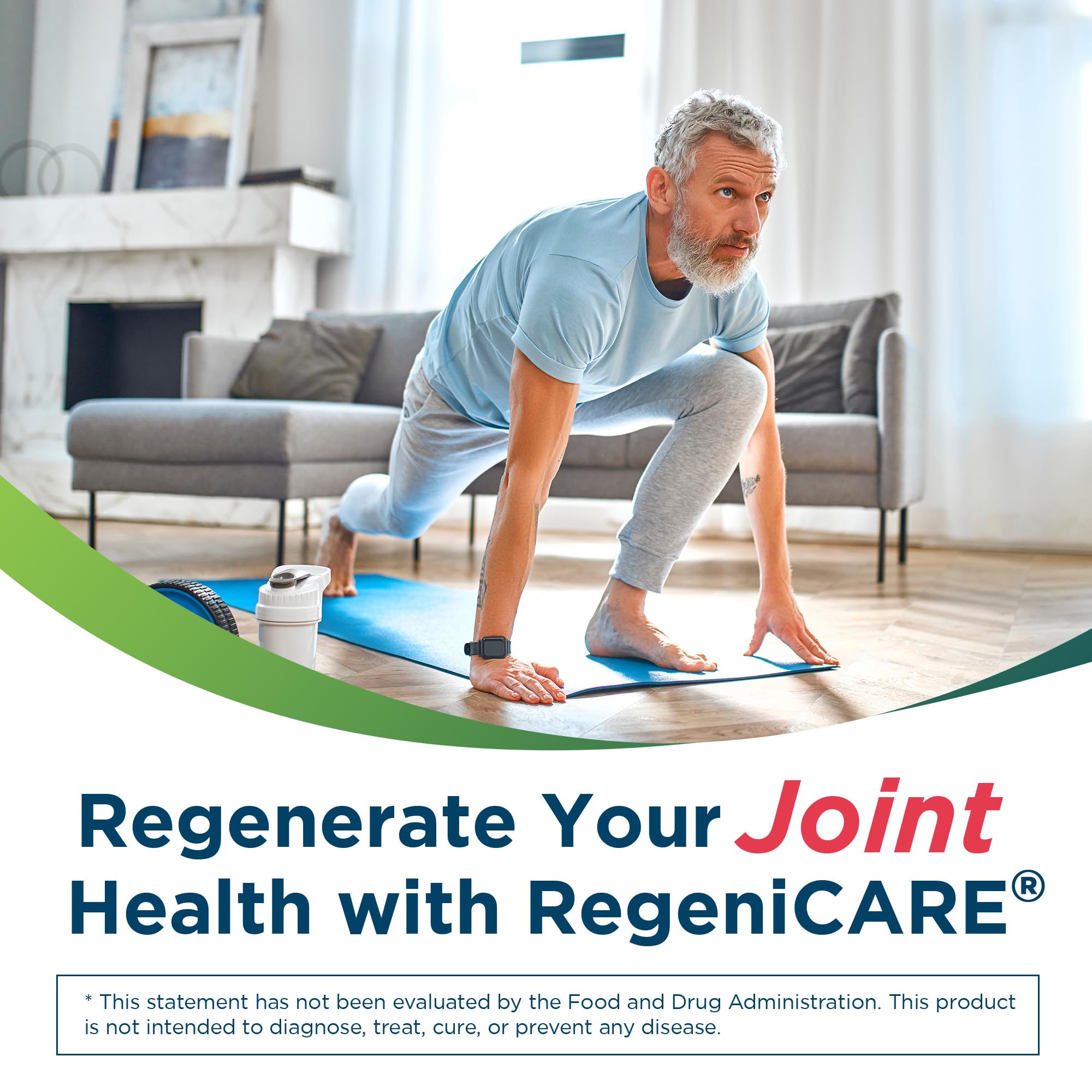 Packaging close-up of RegeniCARE bottle and flavor label