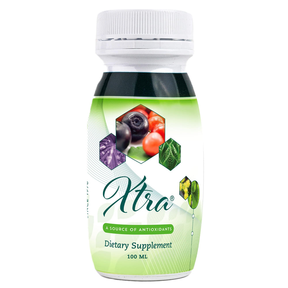 Univera Xtra Minis fruits label closeup highlights premium ingredients and quality you can trust.