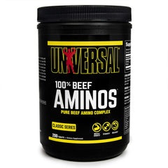 Universal Nutrition Beef Aminos bottle with convenient post-workout tablets