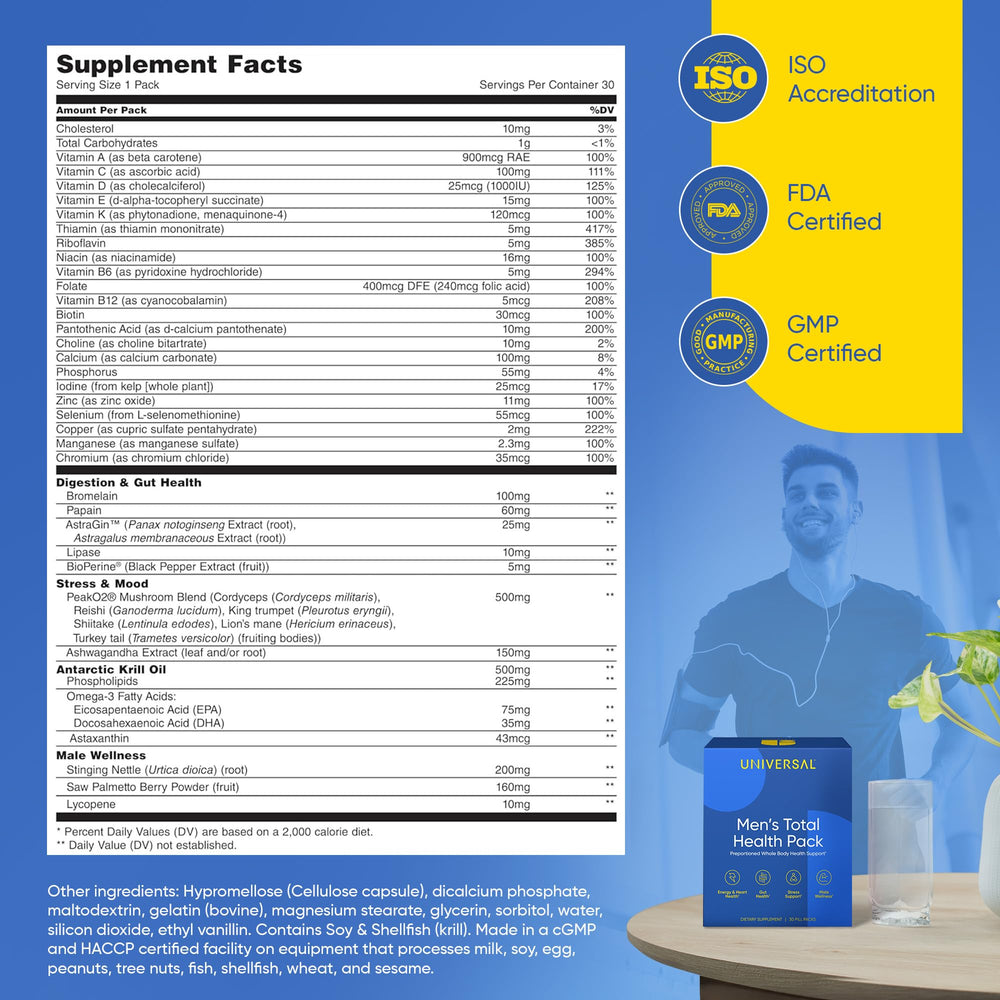 Universal U daily health on-the-go packaging ready for busy mornings